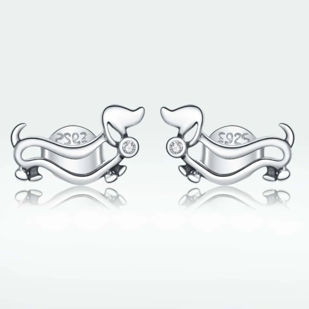 Sterling Silver Puppy 🐶 Dog Earrings